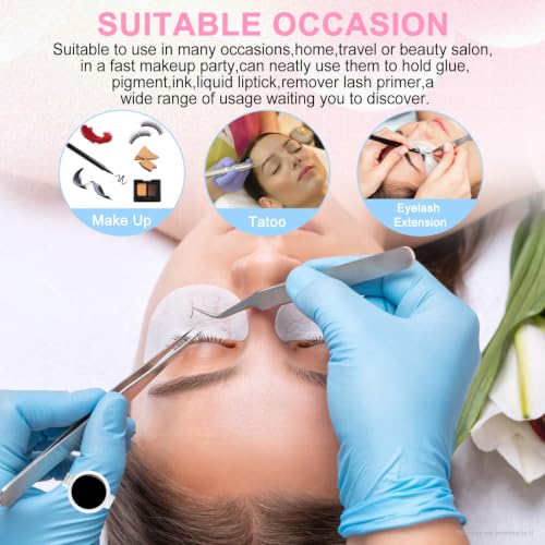 600PCS Disposable Lash Extension Glue Rings | Adjustable Plastic Holder