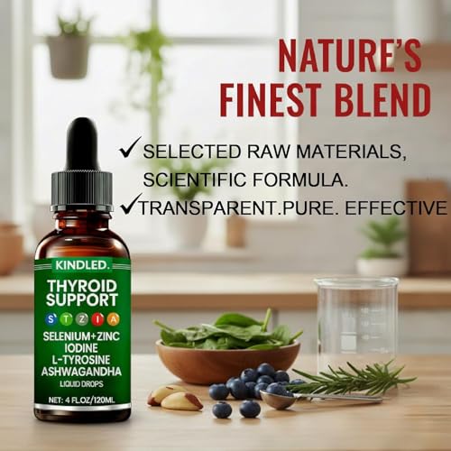 Thyroid Support Drops with Iodine, Zinc, Selenium & Ashwagandha - 4 FL.OZ