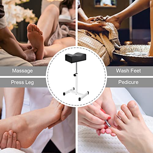 Adjustable Pedicure Footrest Stool - Black