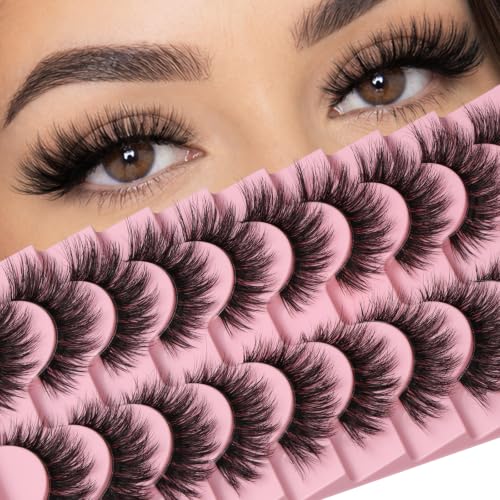Cat Eye False Eyelashes Wispy 10 Pairs Pack