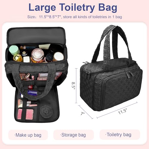 SMONT Large Makeup Organizer Toiletry Bag for Women Travel