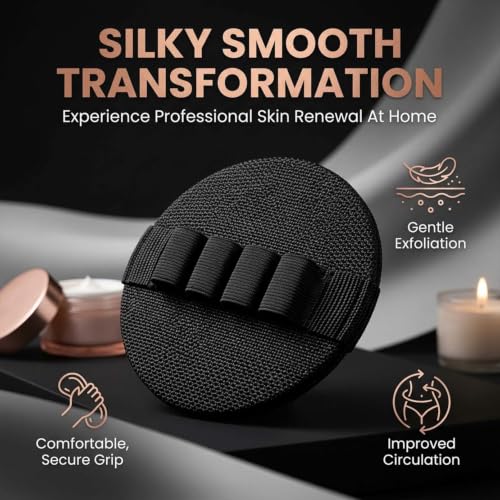 VIREXEL Exfoliating Gloves for Shower - Gentle Rubber Body Scrubber