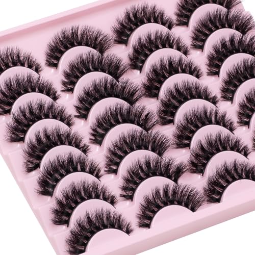 8D Mink Lashes 14 Pairs - Soft Cat Eye False Eyelashes