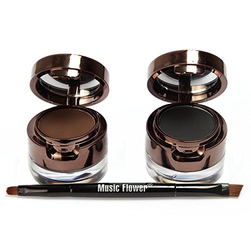 UCANBE 4-in-1 Gel Eyeliner & Eyebrow Powder Kit Brown Black
