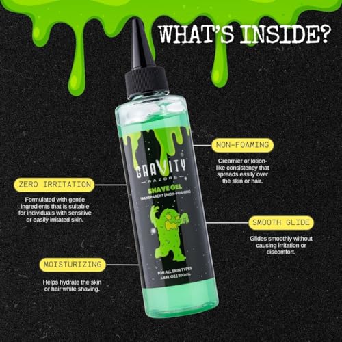 Non-Foaming Shave Gel for Men - Professional Barber-Grade Shaving Gel, Moisturizing & Skin Replenishing, Smooth Close Shave. 6.8 oz, Sandalwood scent