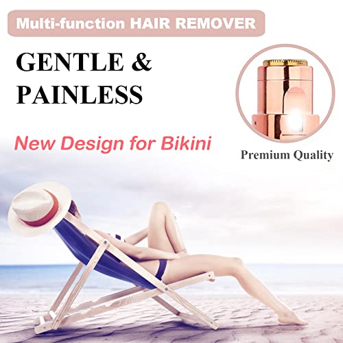 Facial Hair Removal for Women, Mini Hair Remover, Electric Razor Shaver Portable Bikini Epilator for Lips, Chin, Armpit, Peach Fuzz, Fingers, Neck, Cheek and USB Rechargeable (Pink)