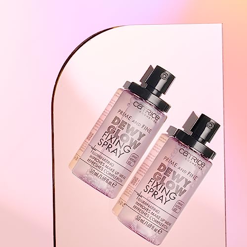 Catrice | HD Foundation 34 & Prime & Fine Dewy Glow Spray Bundle | Full Coverage Makeup | Vegan & Cruelty Free