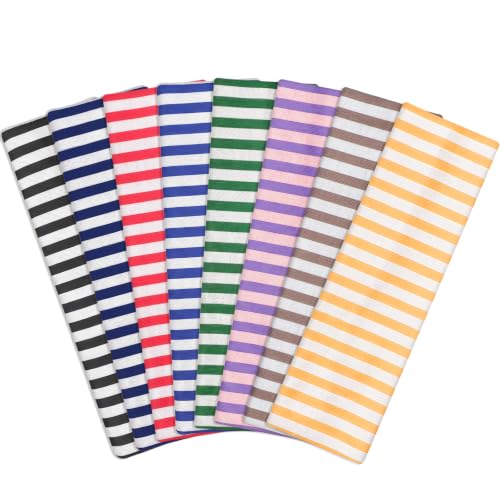 8 Pack Stripe Headbands for Women - Retro Y2K Style Hair Accessories