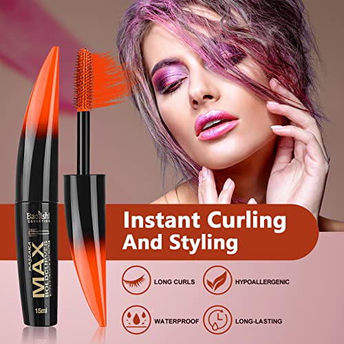 Colored Mascara Set 6 Pack - Waterproof 4D Silk Fiber Lash