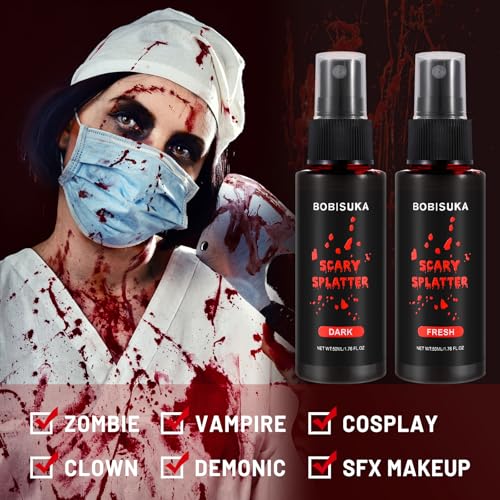 BOBISUKA Fake Blood Spray Set - Dark & Fresh SFX Makeup