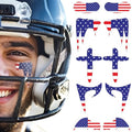 40 Pairs American Flag Eye Black Temporary Tattoos