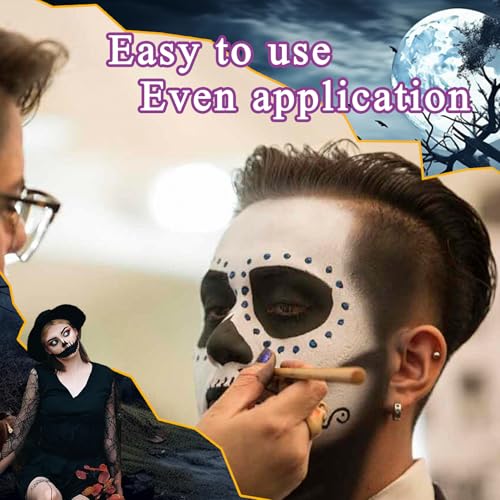 Black & White Face Paint Kit with Brushes