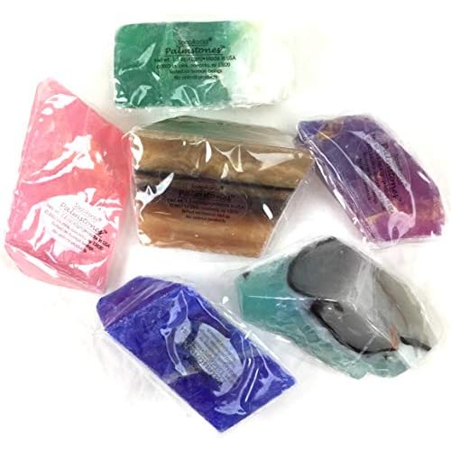 Soap Rocks Set, 6 Piece Palm Stones Random Variety Pack Bundle, TS Pink
