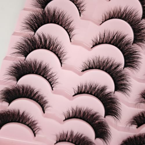 3D Mink Lashes 20mm Wispy Cat Eye False Eyelashes (10 Pairs)