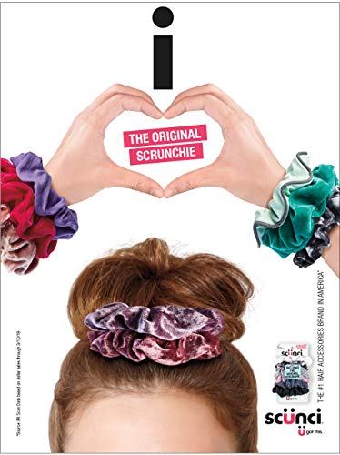 Scunci by Conair The Original Super Comfy Waffle Knit Scrunchie hair accessories - hair accessories for women - Assorted Colors- 36 Count