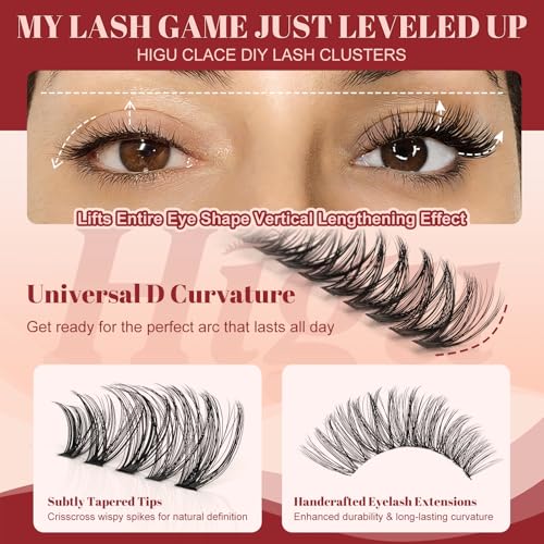 Lash Clusters 600pcs Mixed Density 10-18mm Wispy Eyelash Extensions