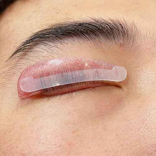 Korean Lash Lift Shields Asian Flat Shields 1mm Thin Lash Lift Pad For NO.1 Perm Soften Eyelashes Lash Lifting Pads For Salon Usage Flatter Rods For Perming Lashes Thoroughly (Gold)