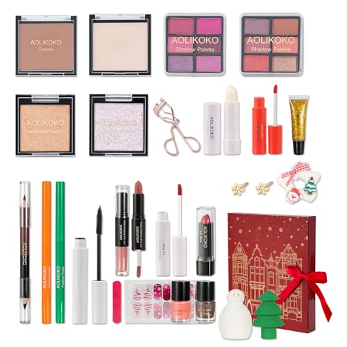 24-Piece Makeup Kit for Women & Girls, Complete Set with Eyeshadow, Blush, Lipstick
