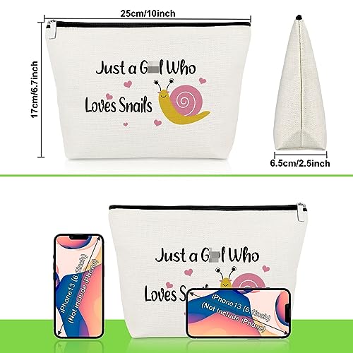 Snail Gifts Snail Lovers Gifts Makeup Bag Snail Themed Gifts Daughter Birthday Gifts Cosmetic Pouch Animal Lovers Gifts Snail Gifts for Snail Lovers Sister Friend Christmas Graduation Gifts