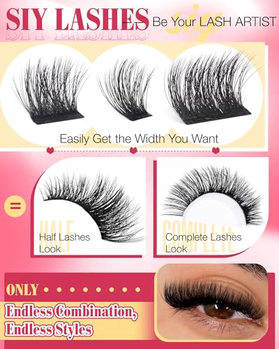 SIY Lash Extension Clusters 10-18MM Volume DIY Eyelash