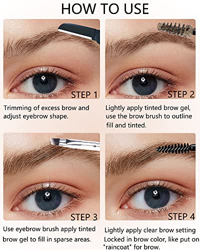 Brow Gel Kit - Thickening Eyebrow Mascara & Clear Setting Glue