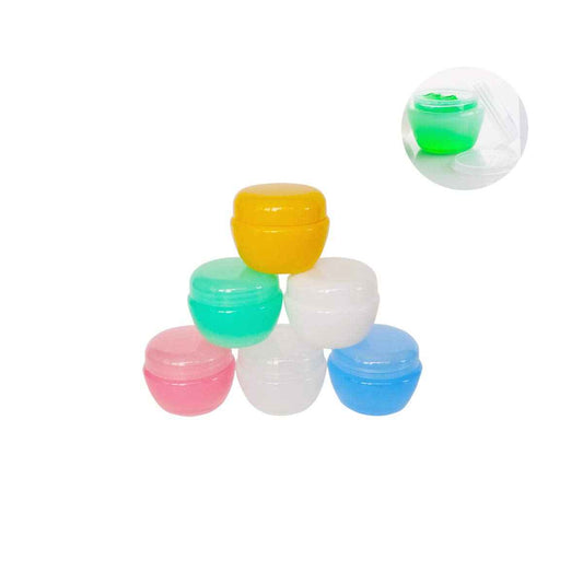 Wopanxye 6 Pieces 10G/10ML Multi-color Frosted Container Jars with Inner Liner for Bath Lotion, Toners, Lip Balm, Creams, Slaves, Scrubs, Oils, Makeup Sample Jar, BPA Free, Gift Spatulas & Labels