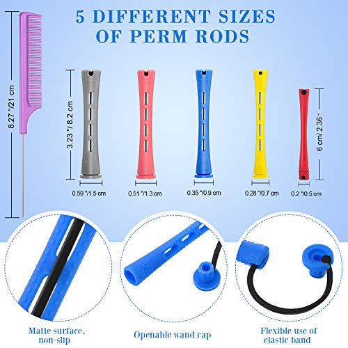 WILLBOND 60-Piece Hair Perm Rods Set – Assorted Sizes Curling Rollers