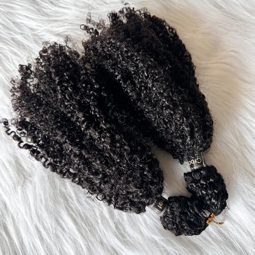 Kinky Curly Crochet Hair Extensions 14" 120g Pre-Separated Human Hair