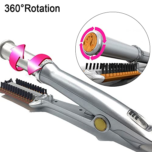 2-in-1 Hair Straightener and Curler with 3 Heat Settings