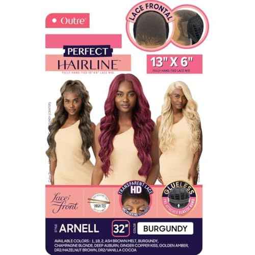 Outre Lace Front Wig - Perfect Hair Line 13X6 - Arnell (OFF BLACK 1B)