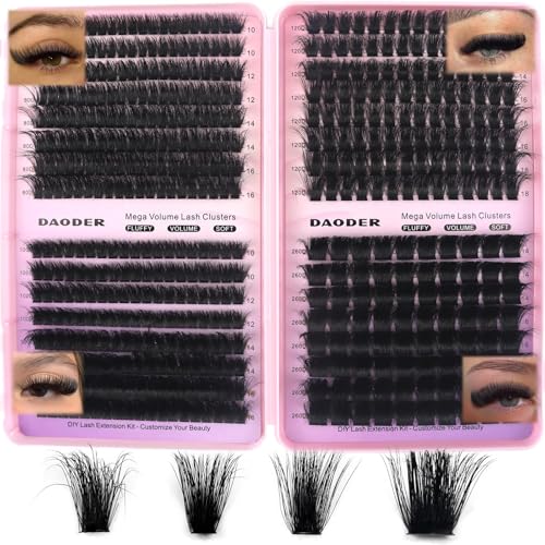 Fluff Lash Clusters 80D-260D Mega Volume D-Curl 10-18MM 504pcs