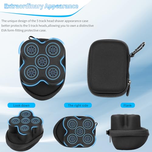 Generic Head Shaver Case Kit: 2 Cases (Razor & Accessory) Compatible with Remington Balder Pro XR7000, Balder Boss XR7120, FlexSeries, Freebird, Telfun-IPX7, Pamasana, Finishing Touch Electric Shavers