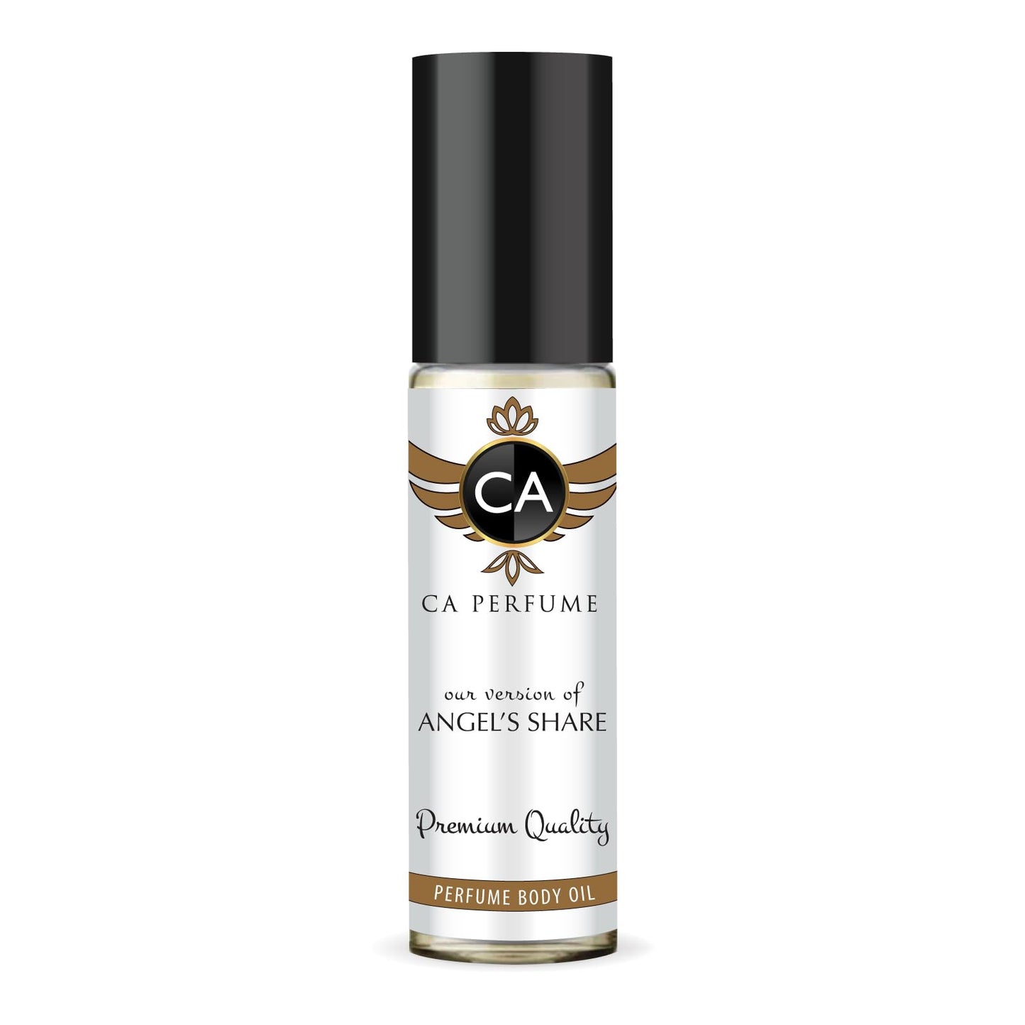 CA Perfume Impression of Angel's Share For Women & Men Replica Fragrance Body Oil Dupes Alcohol-Free Essential Aromatherapy Sample Travel Size Concentrated Long Lasting Attar Roll-On 0.3 Fl Oz/10ml