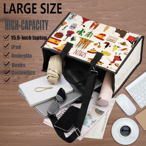 WZMPA Spain Travel Bag - Souvenir Gift Vacation Makeup Zipper Pouch Bag For Trip