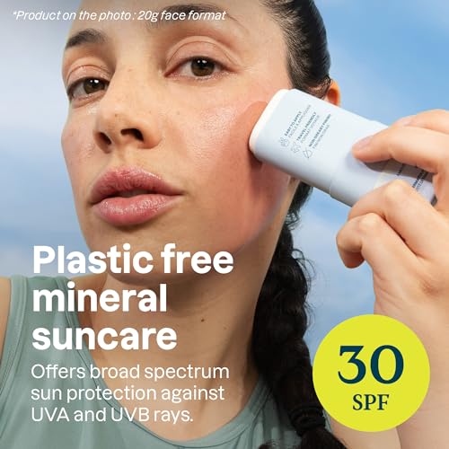 Bundle of ATTITUDE Mineral Sunscreen Face and Body Stick for Sensitive Skin, SPF 30, EWG Verified, Plastic-Free, Broad Spectrum UVA/UVB Protection with Zinc Oxide, Vegan, Unscented