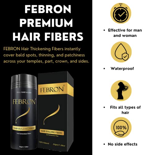 FEBRON Hair Fibers for Thinning Hair - Dark Brown