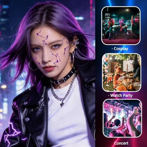 Glow-in-the-Dark K-pop Temporary Tattoos – Dark Fantasy Symbol Set
