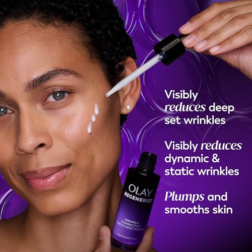 Olay Regenerist Resurfacing Retinol Serum, Renew, Anti-Wrinkle Serum for Women, Anti-Aging Skin Care, Advanced Night Repair, Fragrance-Free, Hexa-Repair Peptide & Pro-Retinol, 1.0oz