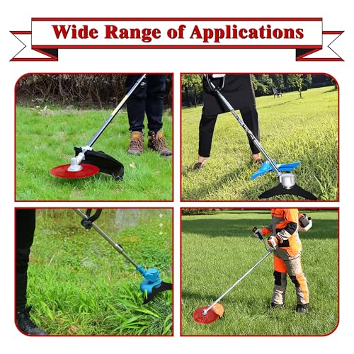 Carbide & Carbon Steel Weed Eater Blades with Universal Adapters