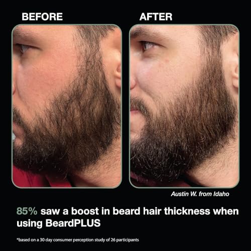 ZEUS BeardPLUS Essential Beard Growth Set for Men, Hair Growth Treatment, Shampoo, Conditioner & Serum for Thicker & Stronger Facial Hair with Biotin & Caffeine (Made in USA) 3-Piece Set