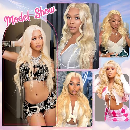 Cloudeer 613 Blonde Human Hair Lace Front Wig 13x6 Body Wave, Natural & Dyed Ready