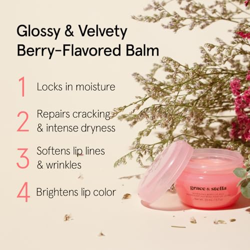 grace & stella Award Winning Lip Butter - Lip Balm Hydrating - Nourishing Lip Mask (3-pack) Airplane Travel Essentials, Beach Vacation and Purse Essentials - Lip Moisturizer for Dry Lips - Vegan