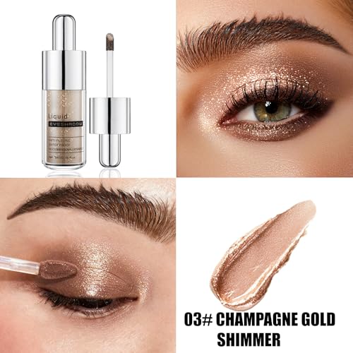 Champagne Gold Shimmer Liquid Eyeshadow – Waterproof Longwear