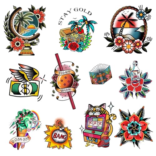 Sailor Jerry Temporary Tattoos - 2 Sheets Vintage Style