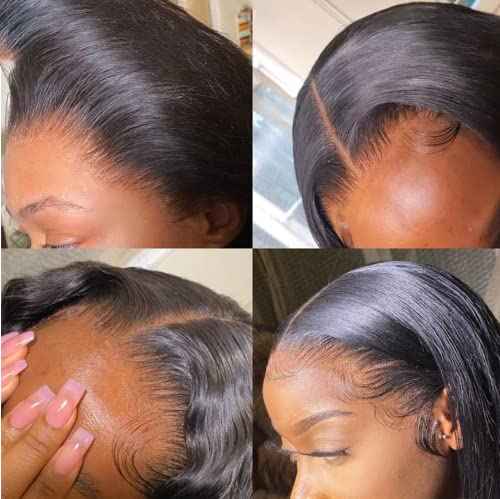 13x4 Ear to Ear Hd Lace Frontal Closure Human Hair Straight 100% Unprocessed Brazilian Virgin Human Hair Front Closure HD Transparent Lace Frontal Pre Plucked with Baby Hair 14 Inch Natural Color