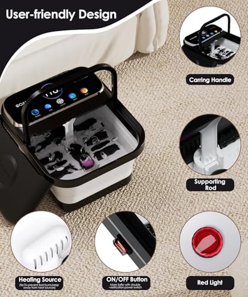 OOAMBB Collapsible Foot Spa Massager with Heat & Remote Control