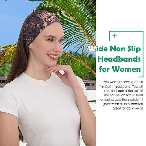 RITOPER Wide Headbands for Women - 6 Pack Yoga Workout