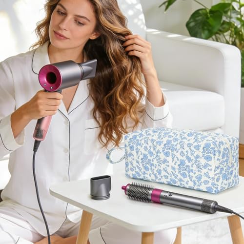 Dyson Airwrap Carrying Case with Floral Travel Organizer