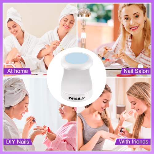 NXJ INFILILA Blue Mini UV Nail Lamp 16W for Gel Nails, Portable Single-Finger Dryer