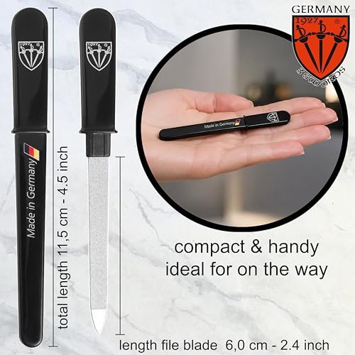 Sapphire Metal Pocket Nail File - Premium Travel Manicure Tool